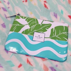 Kate spade tropical beach lake cosmetic make up bag in excellent used condition